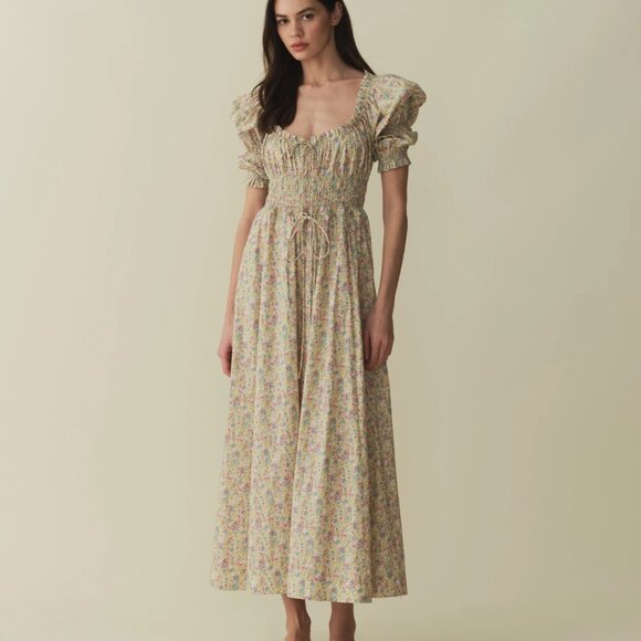 SOLD // Dôen NWT Ischia Dress in Chrysanthemum Sky Floral Size M - Picture 2 of 7